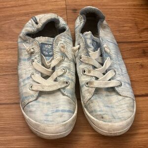 Blue tie dye Roxy sneakers size 7 Good Condition